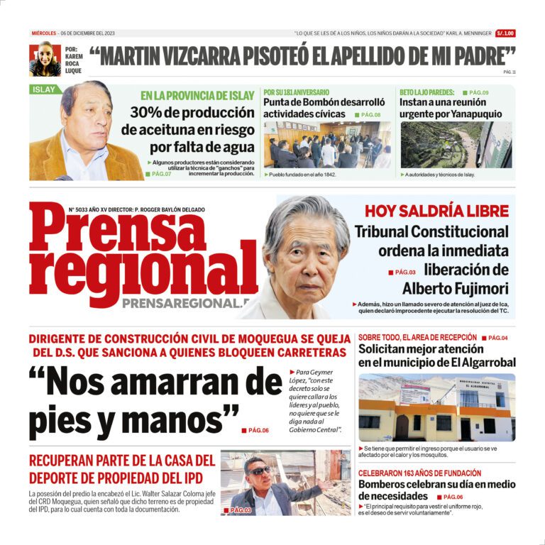 La Prensa Regional – Miércoles 06 de diciembre de 2023
