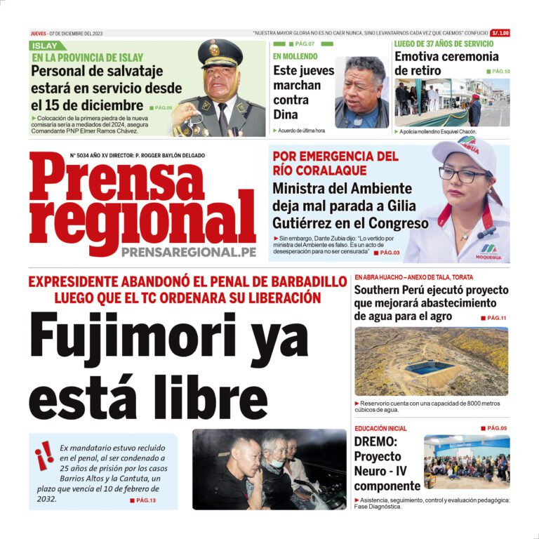 La Prensa Regional – Jueves 07 de diciembre de 2023