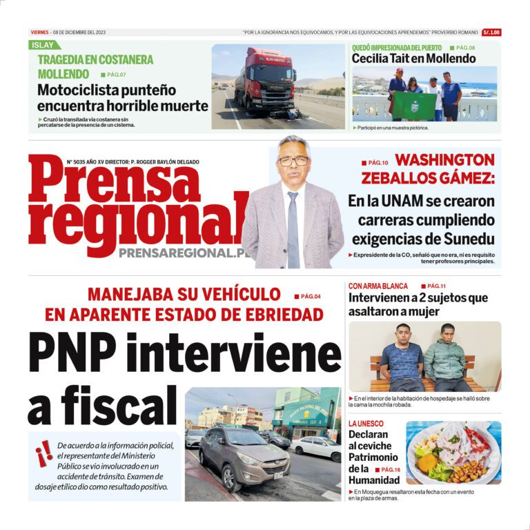 La Prensa Regional – Viernes 08 de diciembre de 2023