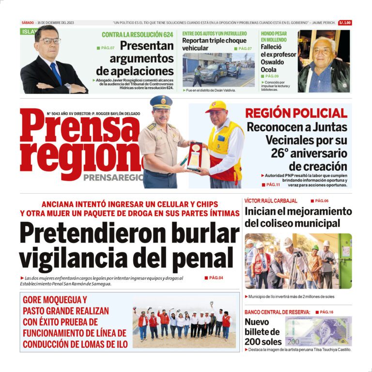 La Prensa Regional – Sábado 16 de diciembre de 2023