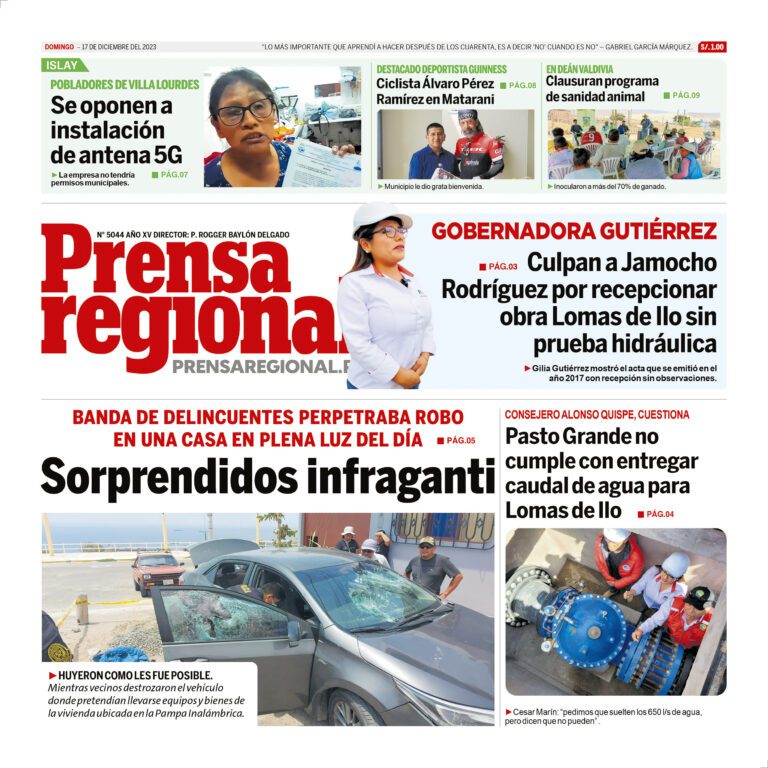 La Prensa Regional – Domingo 17 de diciembre de 2023