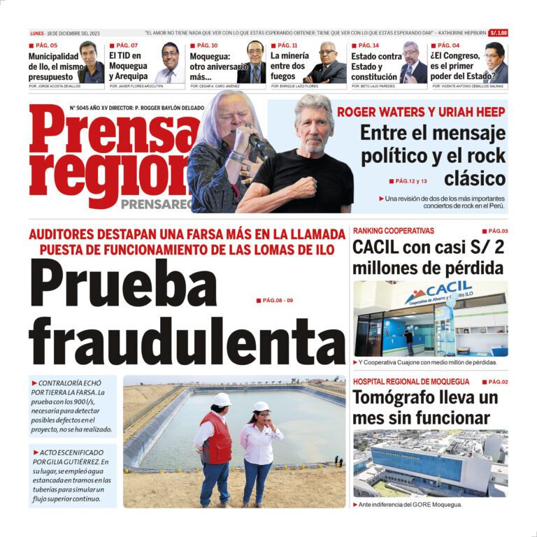 La Prensa Regional – Lunes 18 de diciembre de 2023