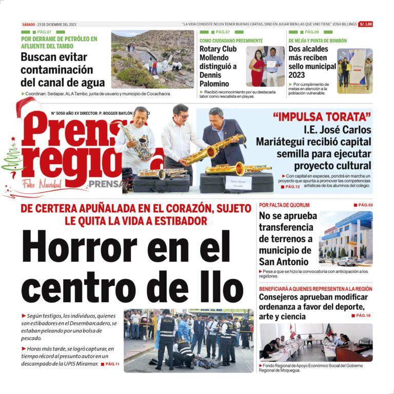 La Prensa Regional – Sábado 23 de diciembre de 2023