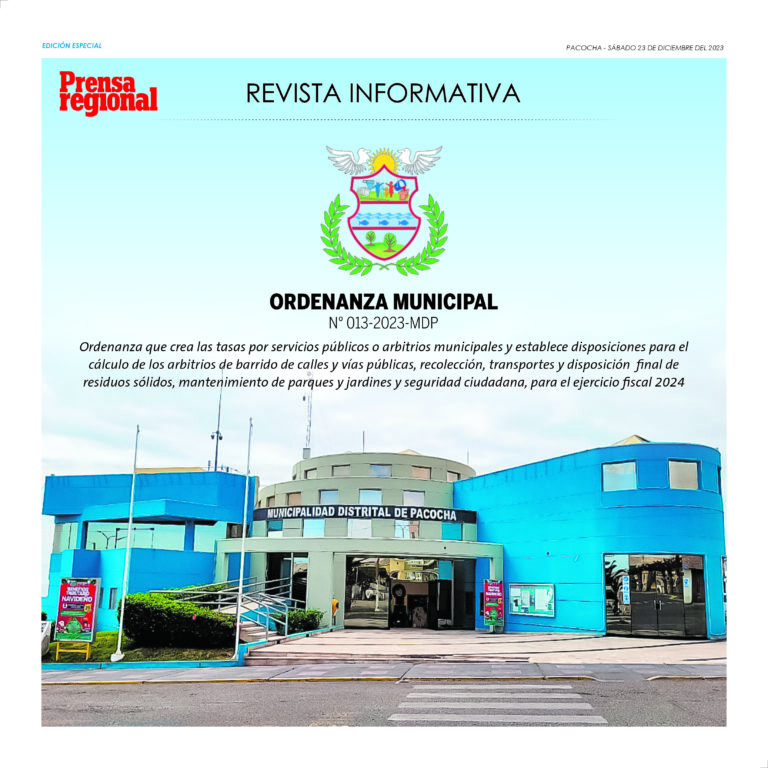 La Prensa Regional – Sábado 23 de diciembre de 2023 Pacocha
