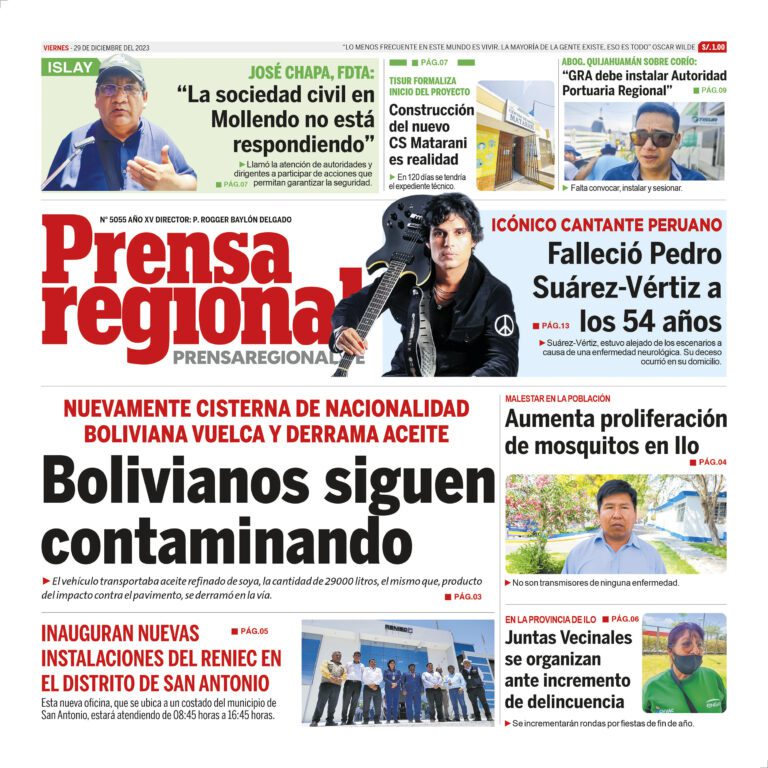 La Prensa Regional – Viernes 29 de diciembre de 2023