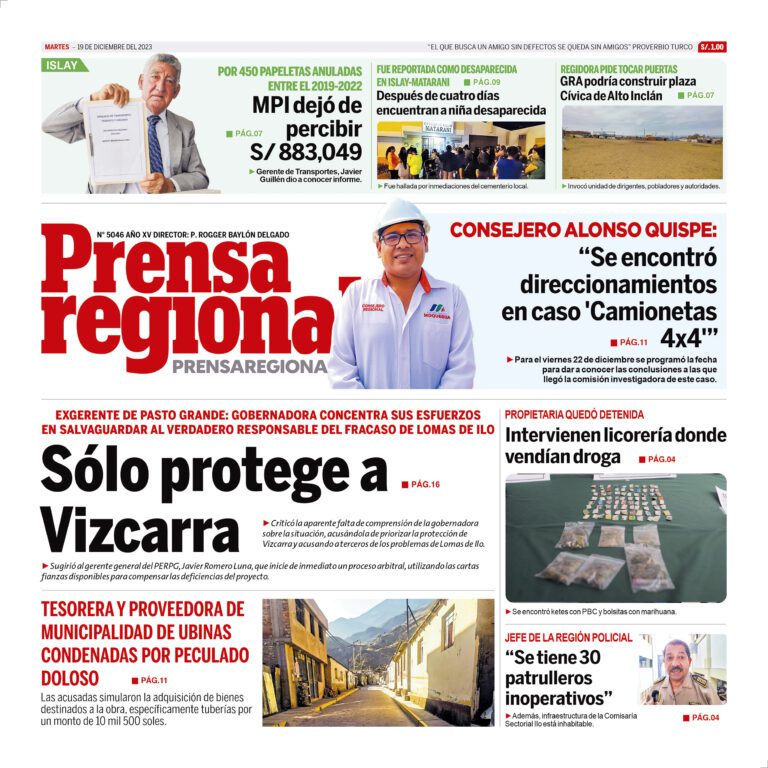 La Prensa Regional – Martes 19 de diciembre de 2023