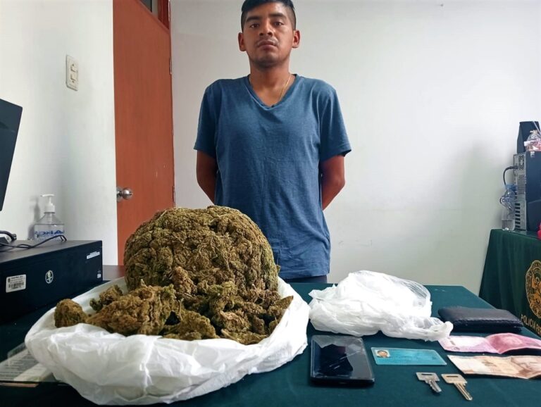 Detienen a presunto micro comercializador de drogas en Arequipa