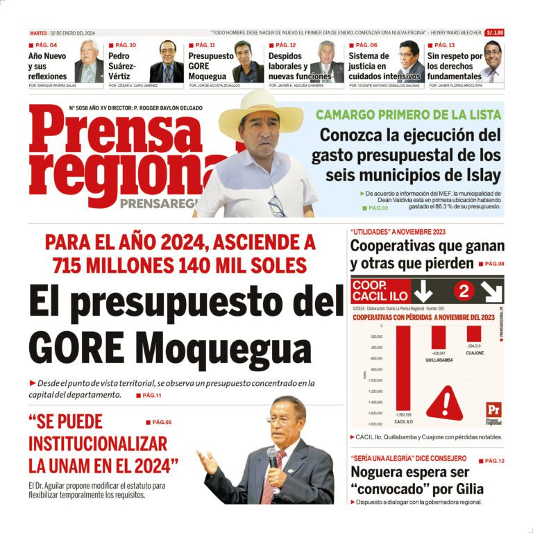 La Prensa Regional – Martes 02 de enero de 2024