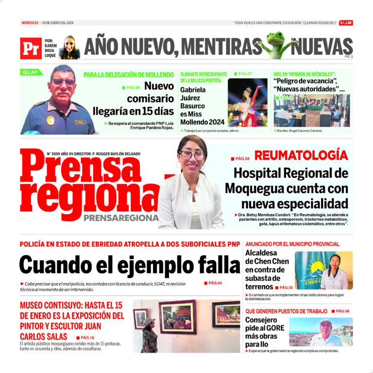 La Prensa Regional – Miércoles 03 de enero de 2024