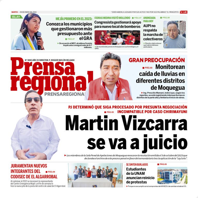 La Prensa Regional – Martes 09 de enero de 2024