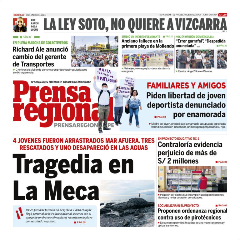 La Prensa Regional – Miércoles 10 de enero de 2024
