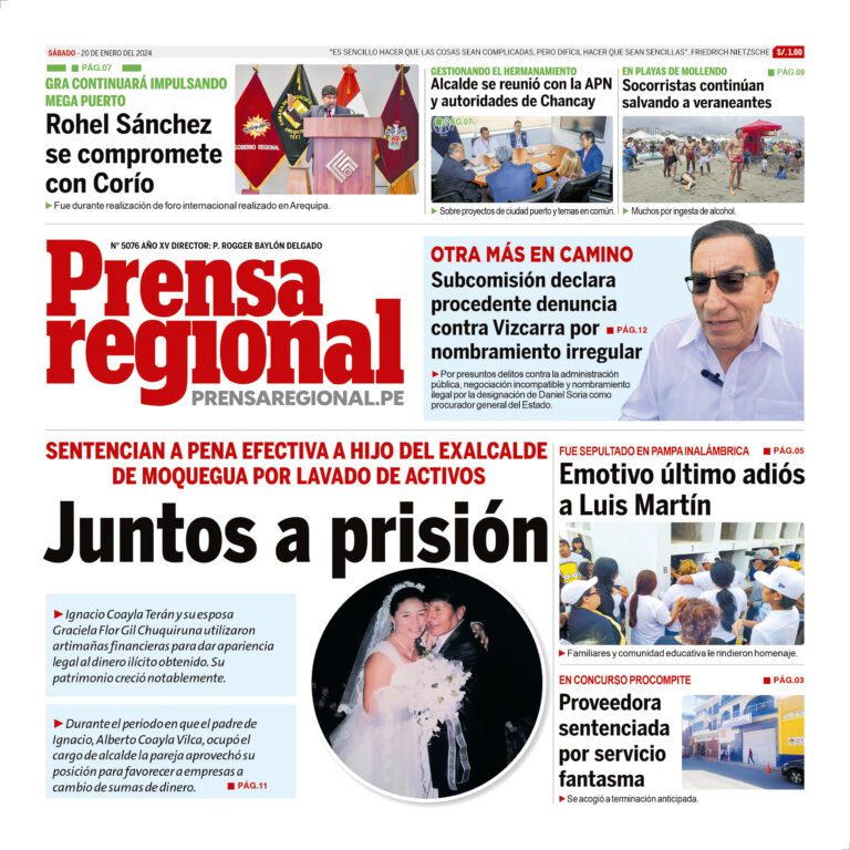 La Prensa Regional – Sábado 20 de enero de 2024