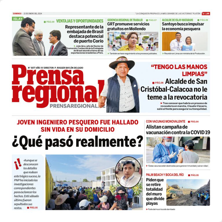 La Prensa Regional – Domingo 21 de enero de 2024