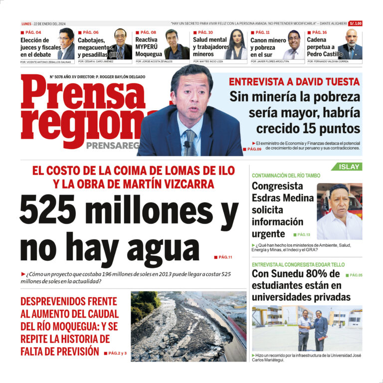 La Prensa Regional – Lunes 22 de enero de 2024