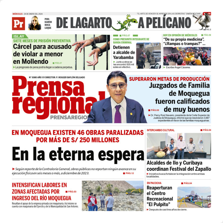La Prensa Regional – Miercoles 24 de enero de 2024