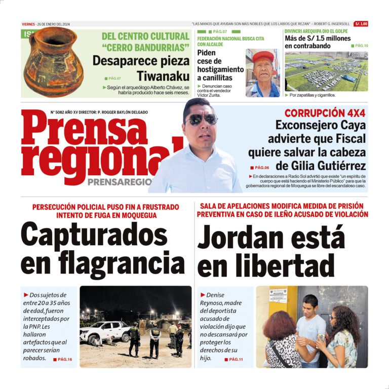 La Prensa Regional – Viernes 26 de enero de 2024