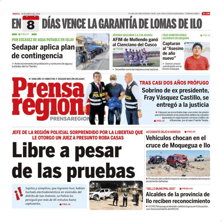 La Prensa Regional – Martes 30 de enero de 2024