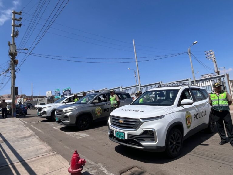 Tres nuevos vehículos llegan a la Región Policial para labores de patrullaje y seguridad