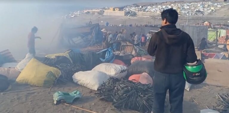 Incendio arrasa con vivienda de material precario en Alto La Punta