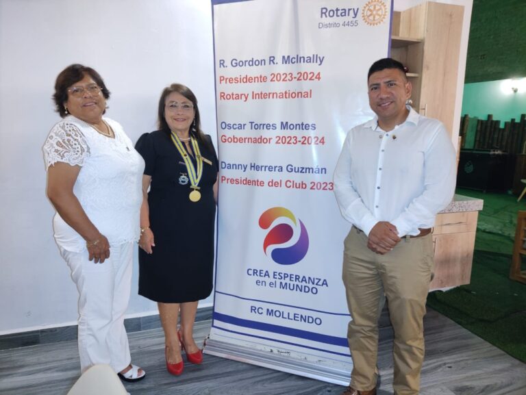 Rotary Club Mollendo celebró aniversario con la incorporación de dos nuevos socios