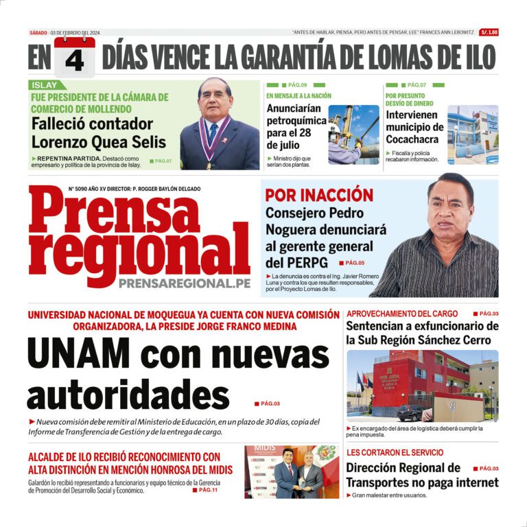 La Prensa Regional – Sábado 03 de febrero de 2024