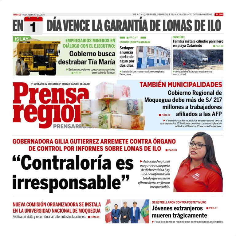 La Prensa Regional – Martes 06 de febrero de 2024
