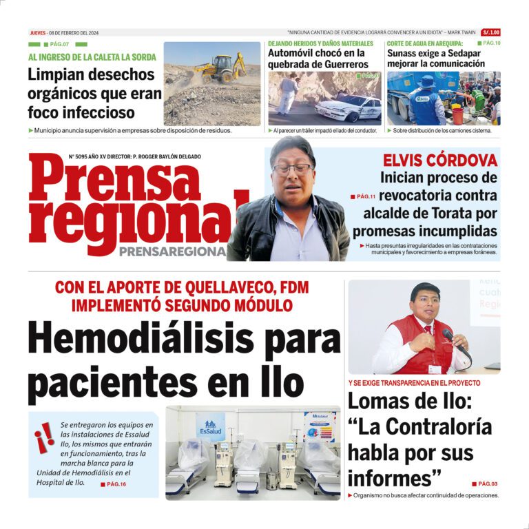 La Prensa Regional – Jueves 08 de febrero de 2024