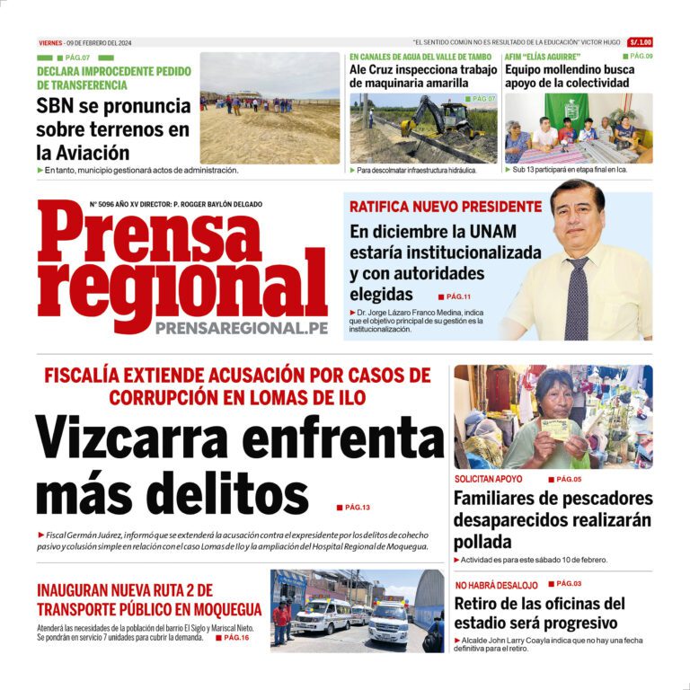 La Prensa Regional – Viernes 09 de febrero de 2024