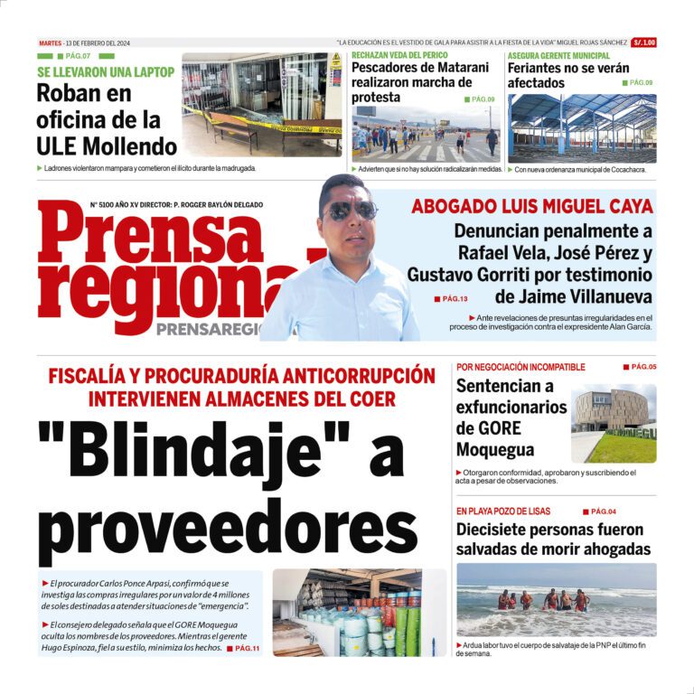 La Prensa Regional – Martes 13 de febrero de 2024
