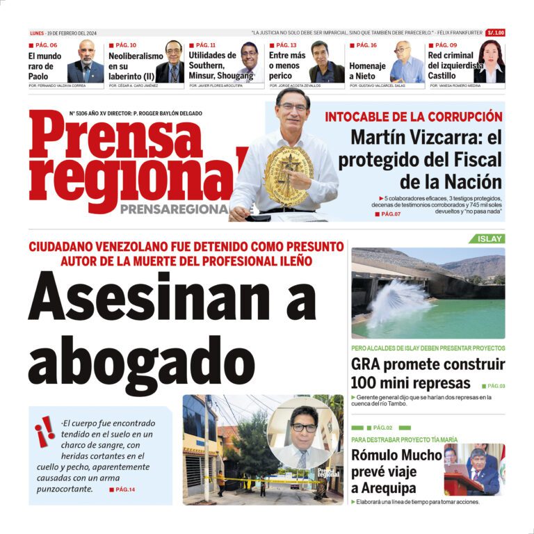 La Prensa Regional – Lunes 19 de febrero de 2024