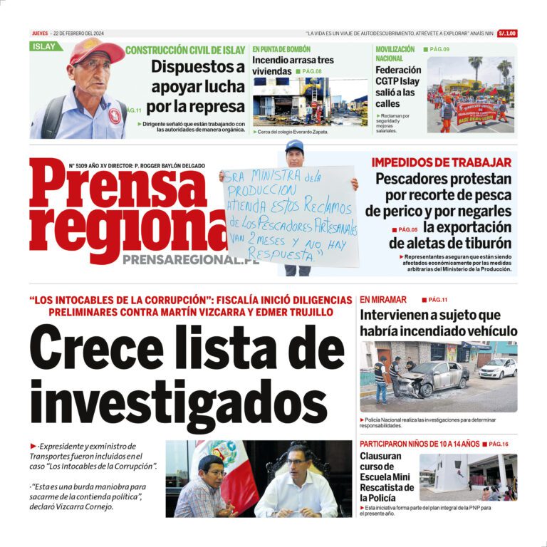 La Prensa Regional – Jueves 22 de febrero de 2024