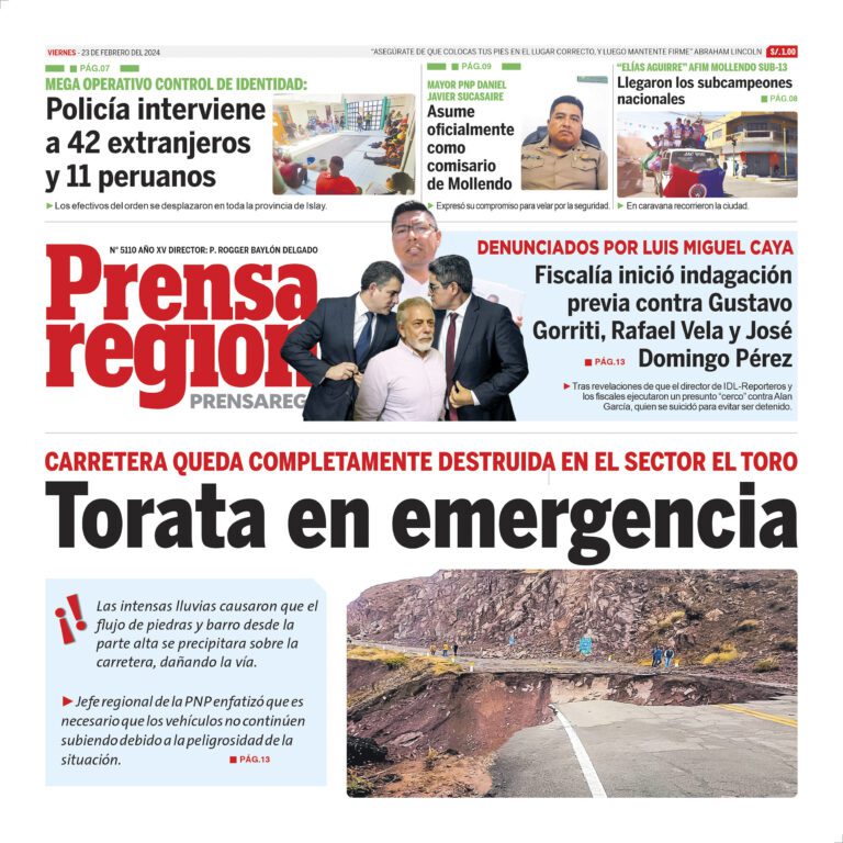 La Prensa Regional – Viernes 23 de febrero de 2024