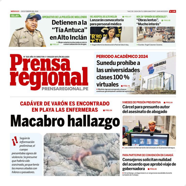 La Prensa Regional – Miércoles 28 de febrero de 2024