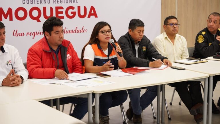 Plataforma Regional de Defensa Civil toma acuerdos para atender emergencia por lluvias en Moquegua