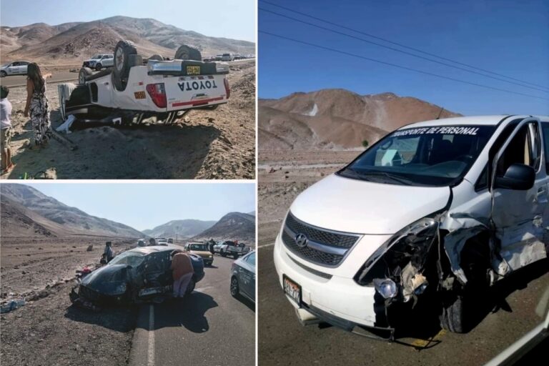 Diez heridos en triple choque al ingreso de Arequipa
