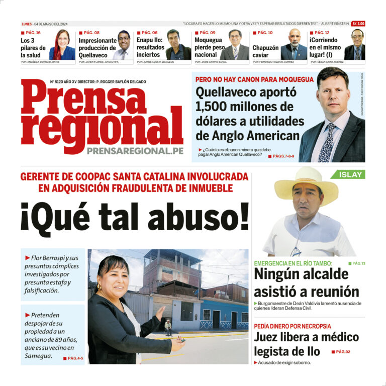 La Prensa Regional – Lunes 04 de marzo de 2024