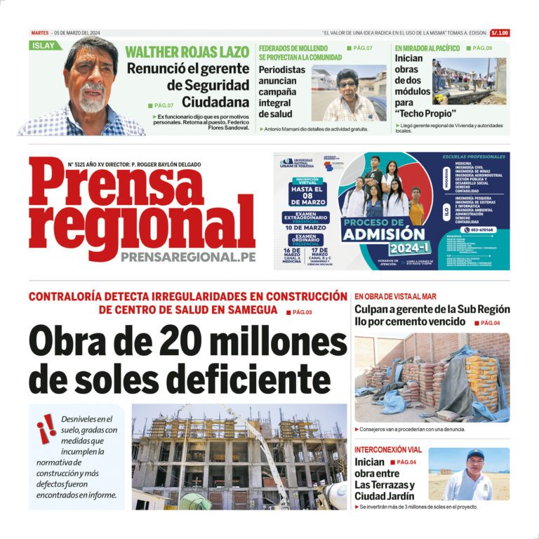 La Prensa Regional – Martes 05 de marzo de 2024