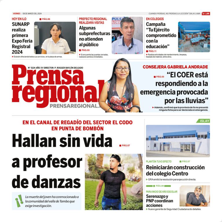 La Prensa Regional – Viernes 08 de marzo de 2024