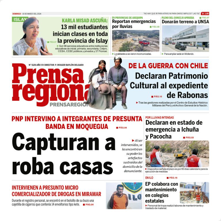 La Prensa Regional – Domingo 10 de marzo de 2024