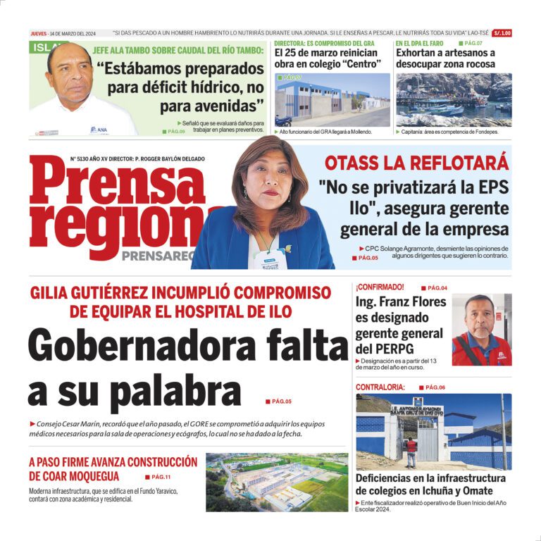 La Prensa Regional – Jueves 14 de marzo de 2024