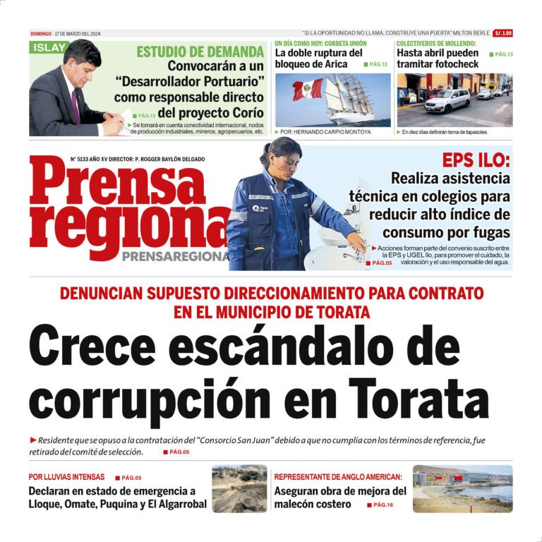 La Prensa Regional – Domingo  17 de marzo de 2024