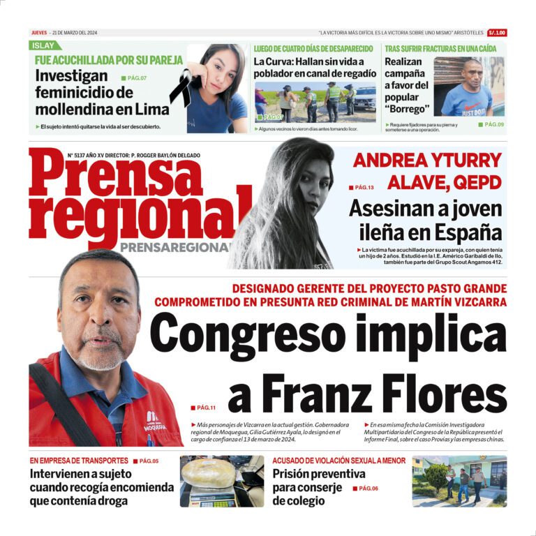 La Prensa Regional – Jueves 21 de marzo de 2024