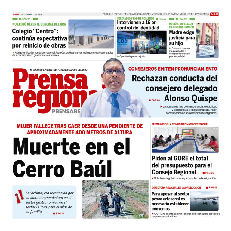 La Prensa Regional – Martes 26 de marzo de 2024