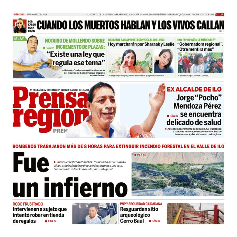 La Prensa Regional – Miércoles 27 de marzo de 2024