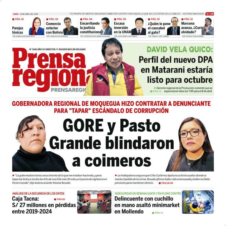La Prensa Regional – Lunes 01 de abril de 2024
