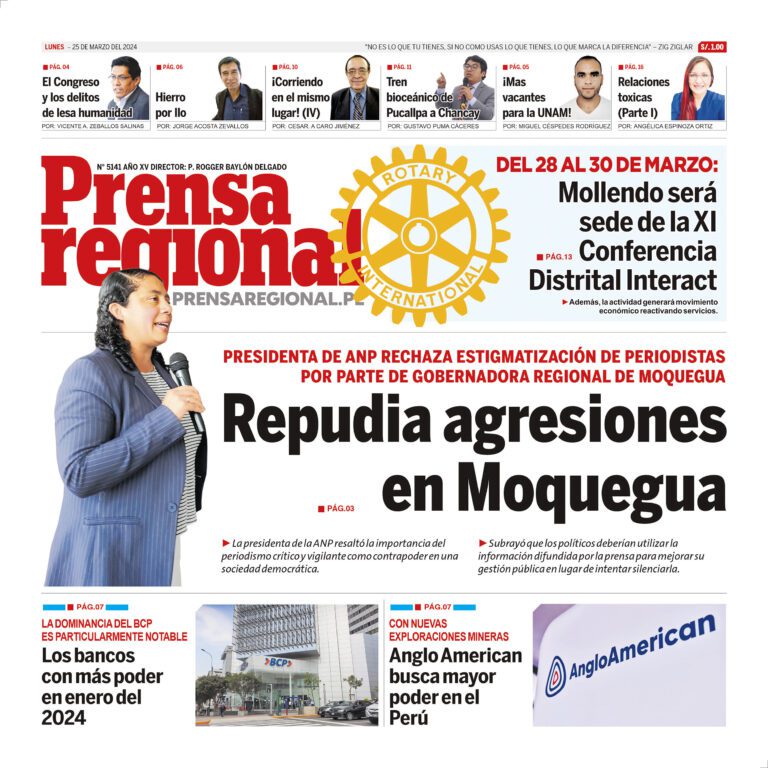 La Prensa Regional – Lunes 25 de marzo de 2024
