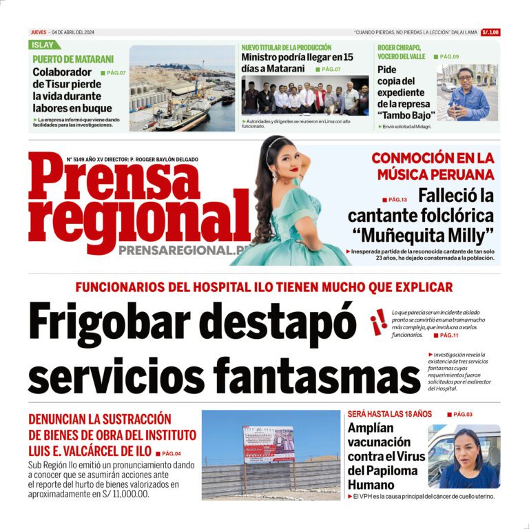 La Prensa Regional – Jueves 04 de abril de 2024