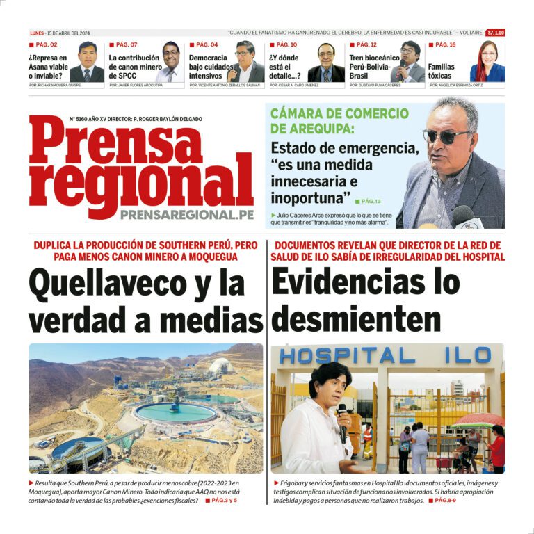 La Prensa Regional – Lunes 15 de abril de 2024
