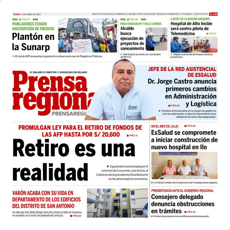 La Prensa Regional – Viernes 19 de abril de 2024