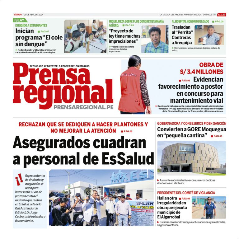 La Prensa Regional – Sábado 20 de abril de 2024
